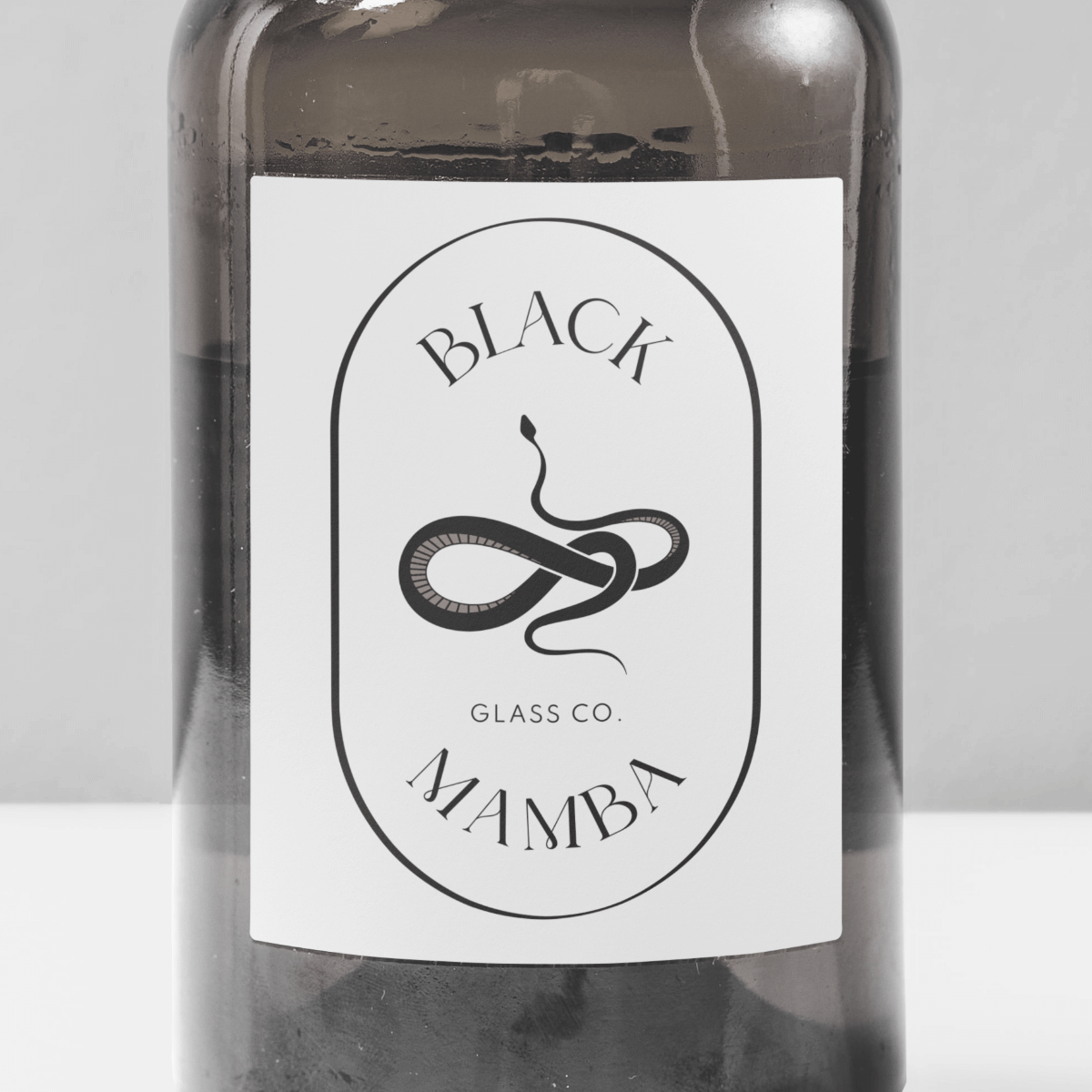 Black Mamba Glass Co - Logo Design - Mockup