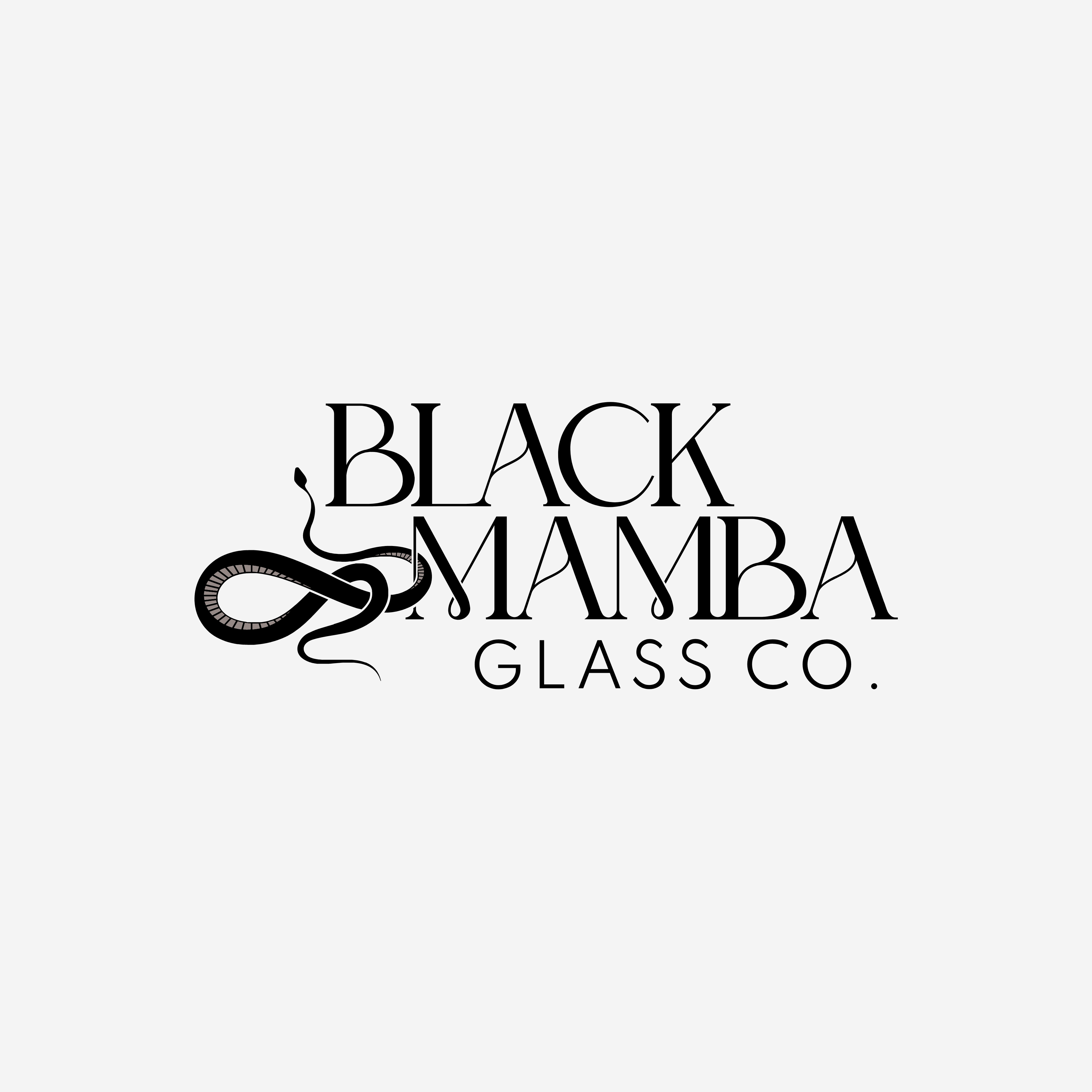 Black Mamba Glass Co - Logo Design - Horizontal