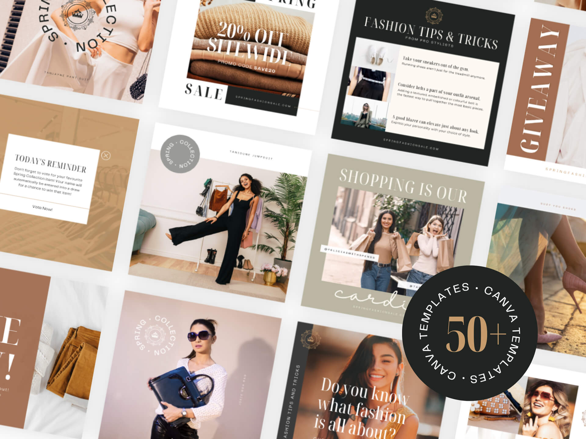 'Aubrey' Fashion Influencer Social Media Templates